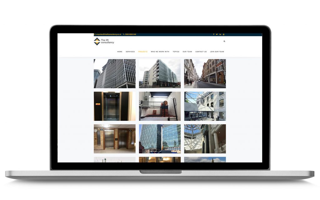 image of Lift Consultancy website - website planning Rachel Hodges - London Content Strategist